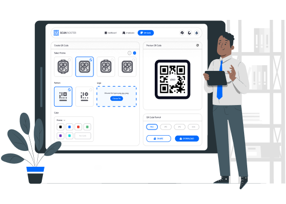 Custom QR Attendance Code Design | Scan Roster